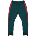 M2799 Makobi Royalty Track Pants - Green/Red