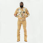 F1915 Angel Tapestry Jeans - Khaki