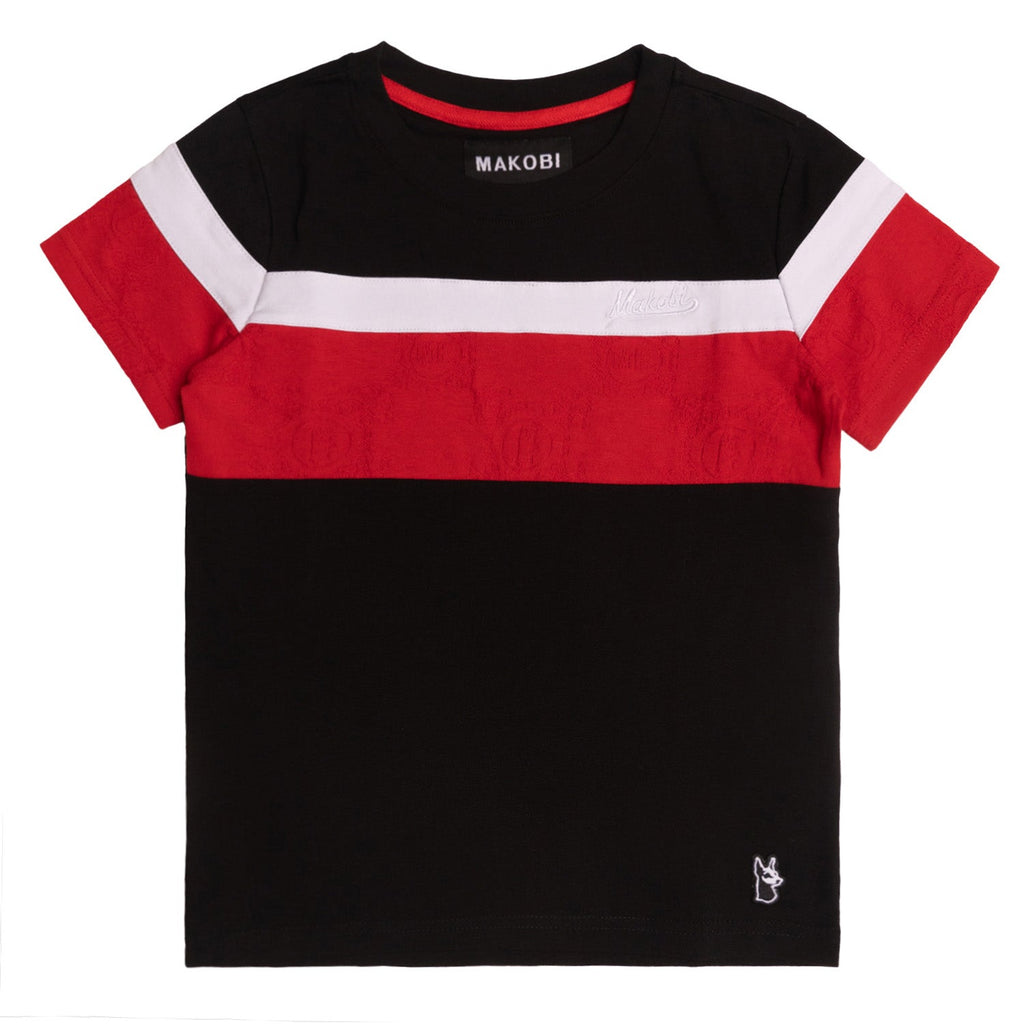 B141 Makobi Monogram KidsTee - Black