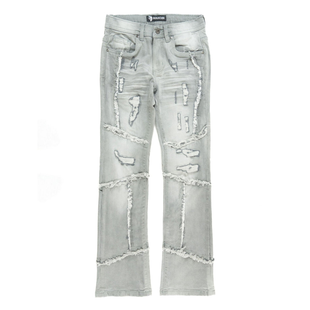 B1997 Gianno KIDS Stacked Jeans - Gray