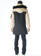F7700 Apollo Long Quilted Jacket  - Black