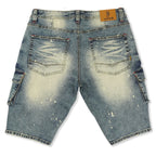 M936 - Makobi Denim Cargo Shorts - Dirt