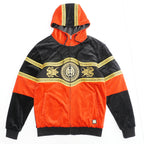 M4600 Greek Velour Set - Black/Red