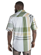 V842 Robert Plaid Button-Down Shirt - Olive