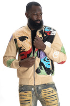 F1037 EL JEFE Vegan Leather Jacket - Natural