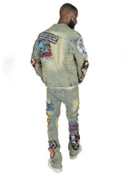 Denim Jacket F1055 Brave Heart - Dirt