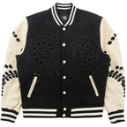 F1060 Cashay Wool Varsity Jacket - Black