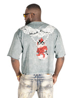 F111 La Perla Vintage Crop Tee - Gray