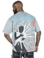 F151 "SHINE BOX" Oversized Heavyweight Tee - Gray