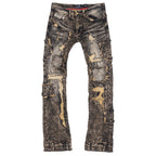 F1721 Rackade Stacked Jeans - Olive