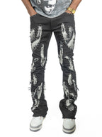 F1731 Zerrelly Stacked Jeans - Black