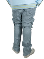 F2789 CASA DE Vegan Leather Pants - Blue