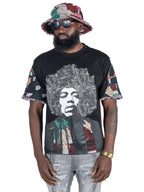 F371 The "Jimi Hendrix" Oversized Tee - Black