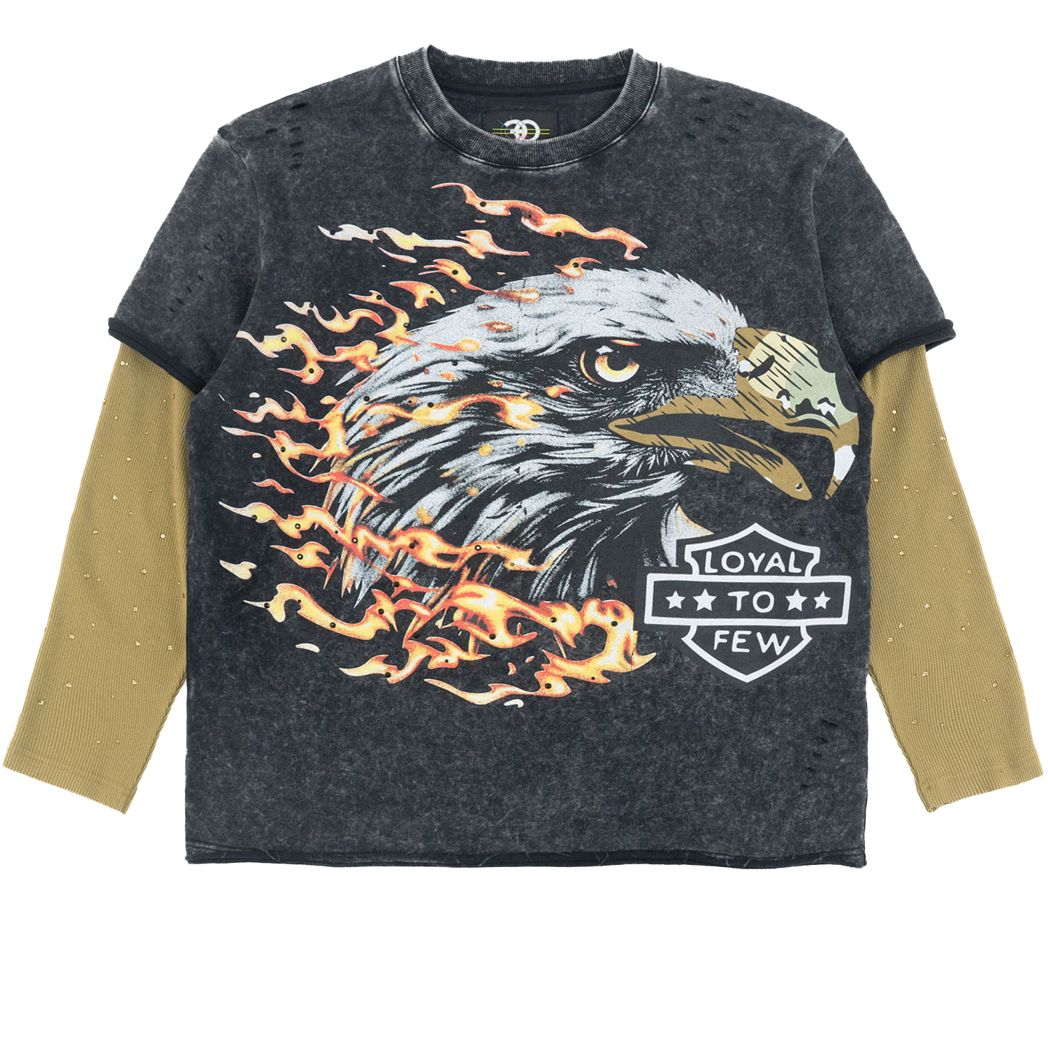 Sweatshirt|F4225 "Loyal To Few" Long Sleeves - Black