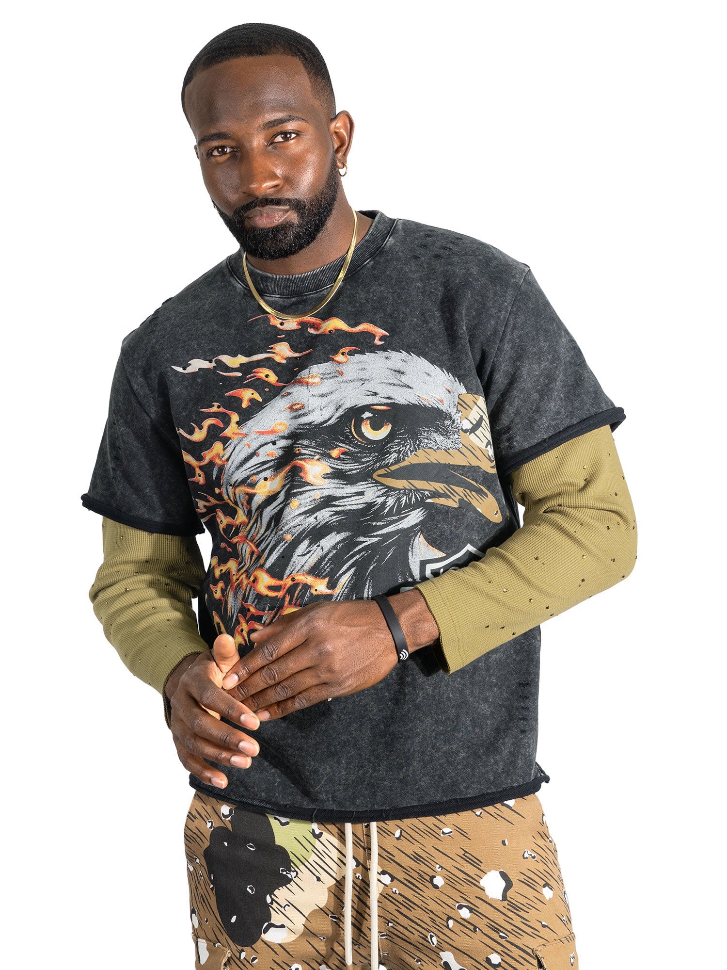 Sweatshirt|F4225 "Loyal To Few" Long Sleeves - Black