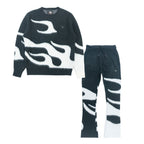 F4440 Bando Brushed Knit Set - Black