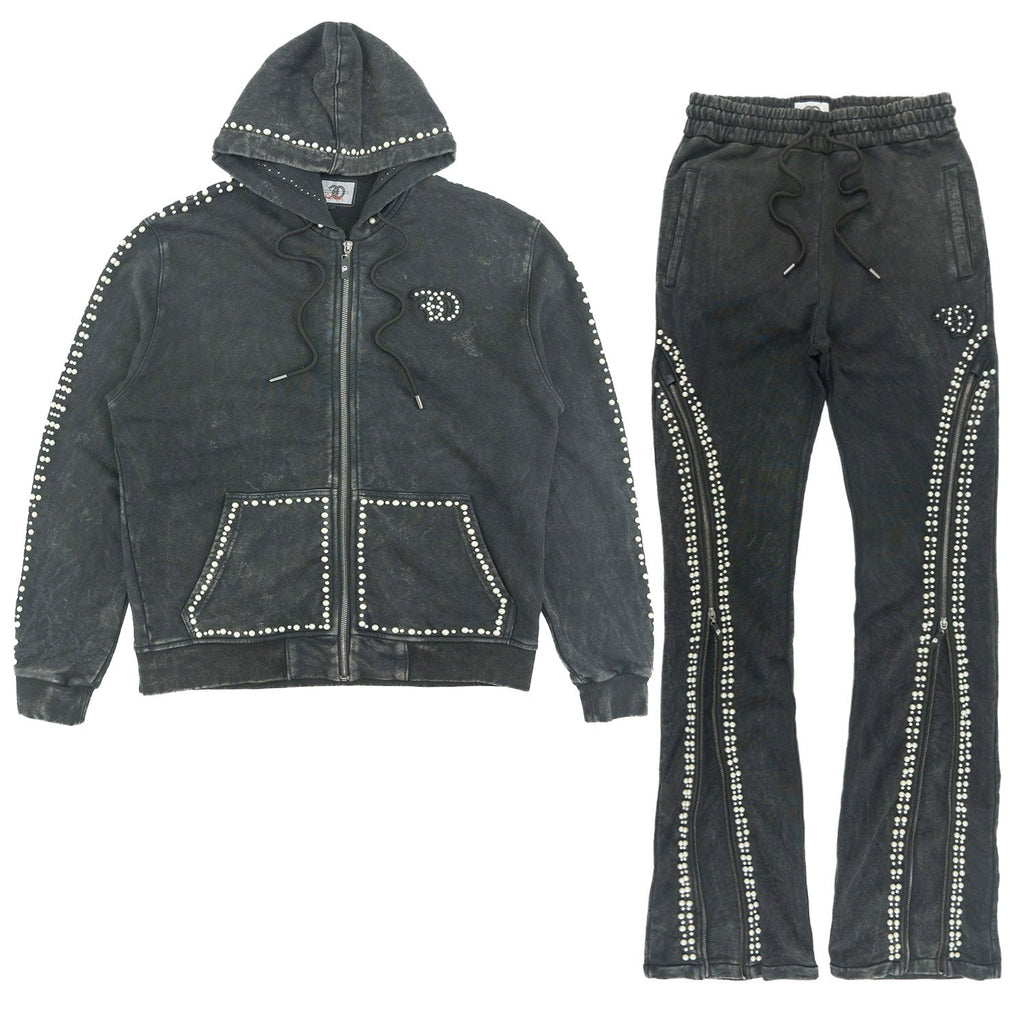 Set | F5245 Blind Faith Hoodie Set - Black