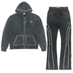 Set | F5245 Blind Faith Hoodie Set - Black