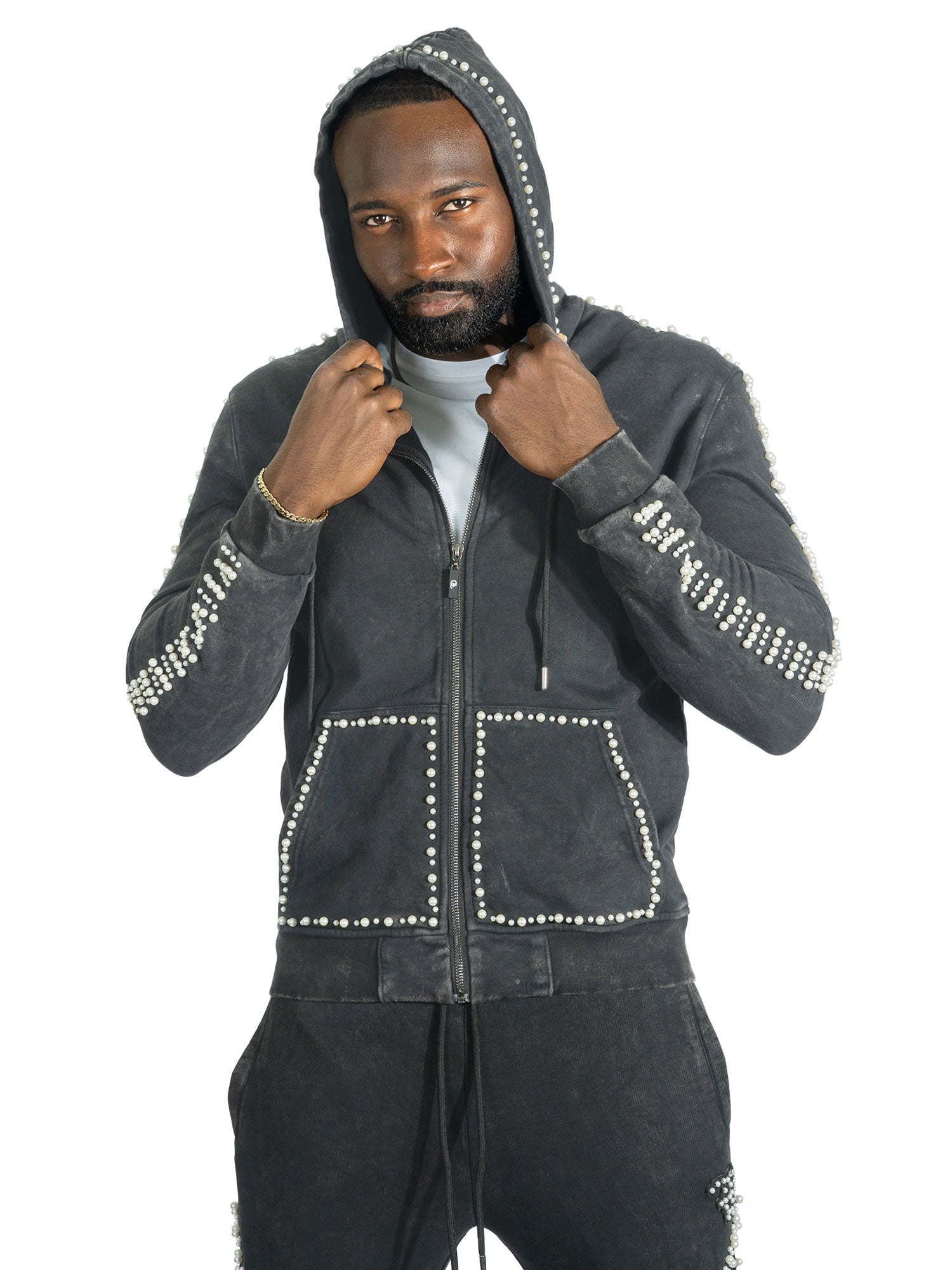 Set | F5245 Blind Faith Hoodie Set - Black