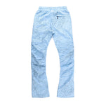 F6464 Monico Nylon Stacked Pants - Blue