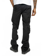 M1625 Sartoni Nylon Stacked Pants - Black