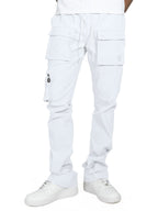 M1625 Sartoni Nylon Stacked Pants - White