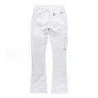 M1625 Sartoni Nylon Stacked Pants - White