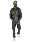 M1867 Romano Vegan leather Button-Down Shirt