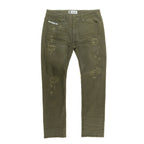 M1901 Makobi Segreto Waxed Jeans - Dark Olive