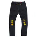 M1940 Naxos Biker Jeans- Black/Yellow