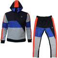 M3380 Makobi Tri Colored Hoodie Set- Navy