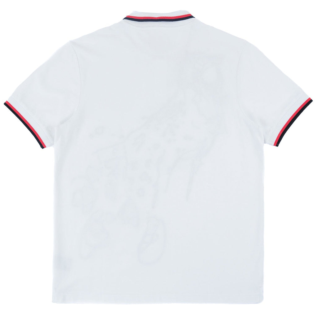 M388 Verona Cheetah Polo Shirt- White