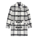 M4045 Renzo Wool Plaid Coat - Gray