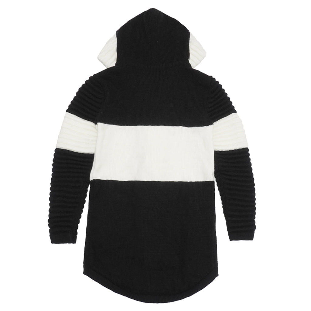 M4218 Giovanni Two-Tone Sweater - Black
