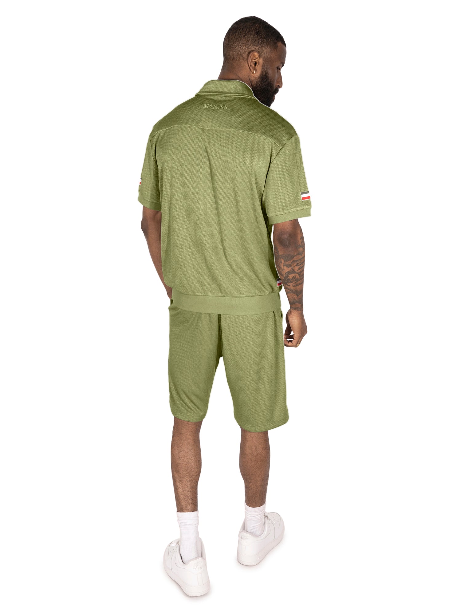 M428 Moreli Knit Short Sets - Olive