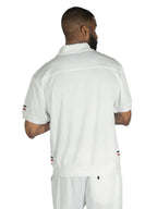 M428 Moreli Knit Short Sets - White