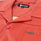 M429 Bellucci Vegan Leather Shirt - Red