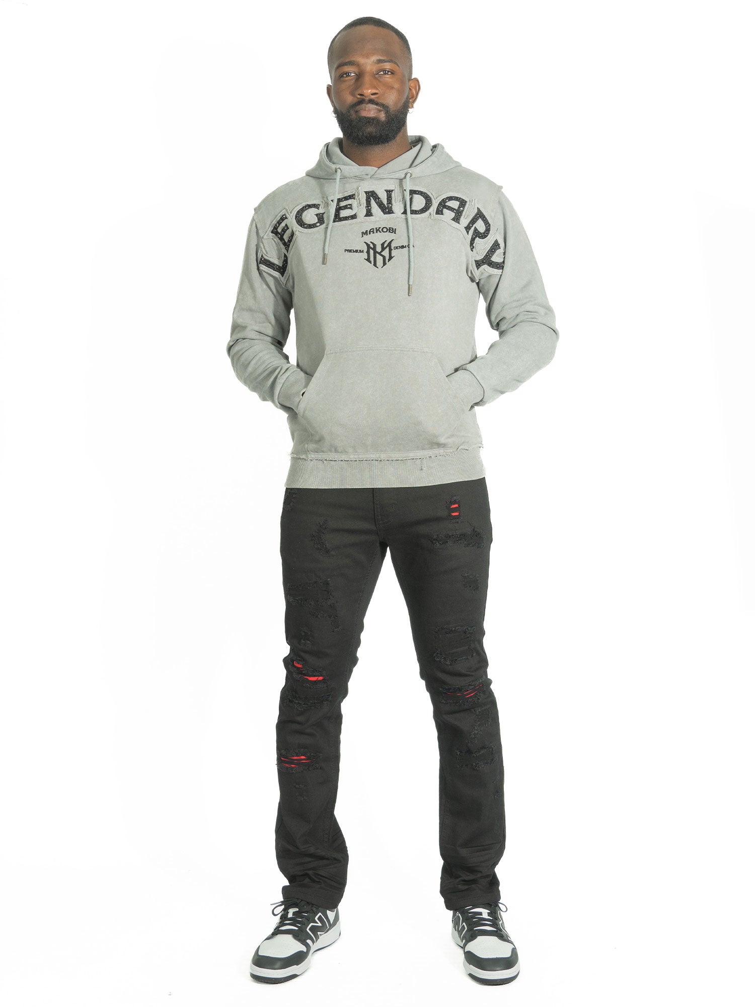 Hoodie | M4557 Sartoni Pull Over - Gray