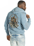 Hoodie | M5345 Bianco Zip Up - Blue