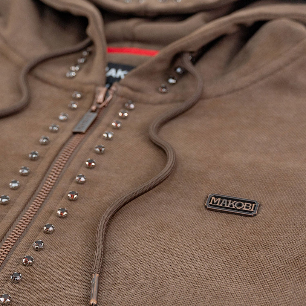 Set | M5455 Lorenzino Zip-Up Hoodie Set - Brown