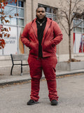 Set | M5455 Lorenzino Zip-Up Hoodie Set - Burgundy