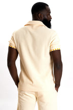 M863 Bianchi Jacquard Button Down - Natural