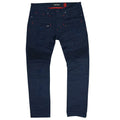 M1786 Makobi Prado Biker Jeans with Rip & Repair - Navy