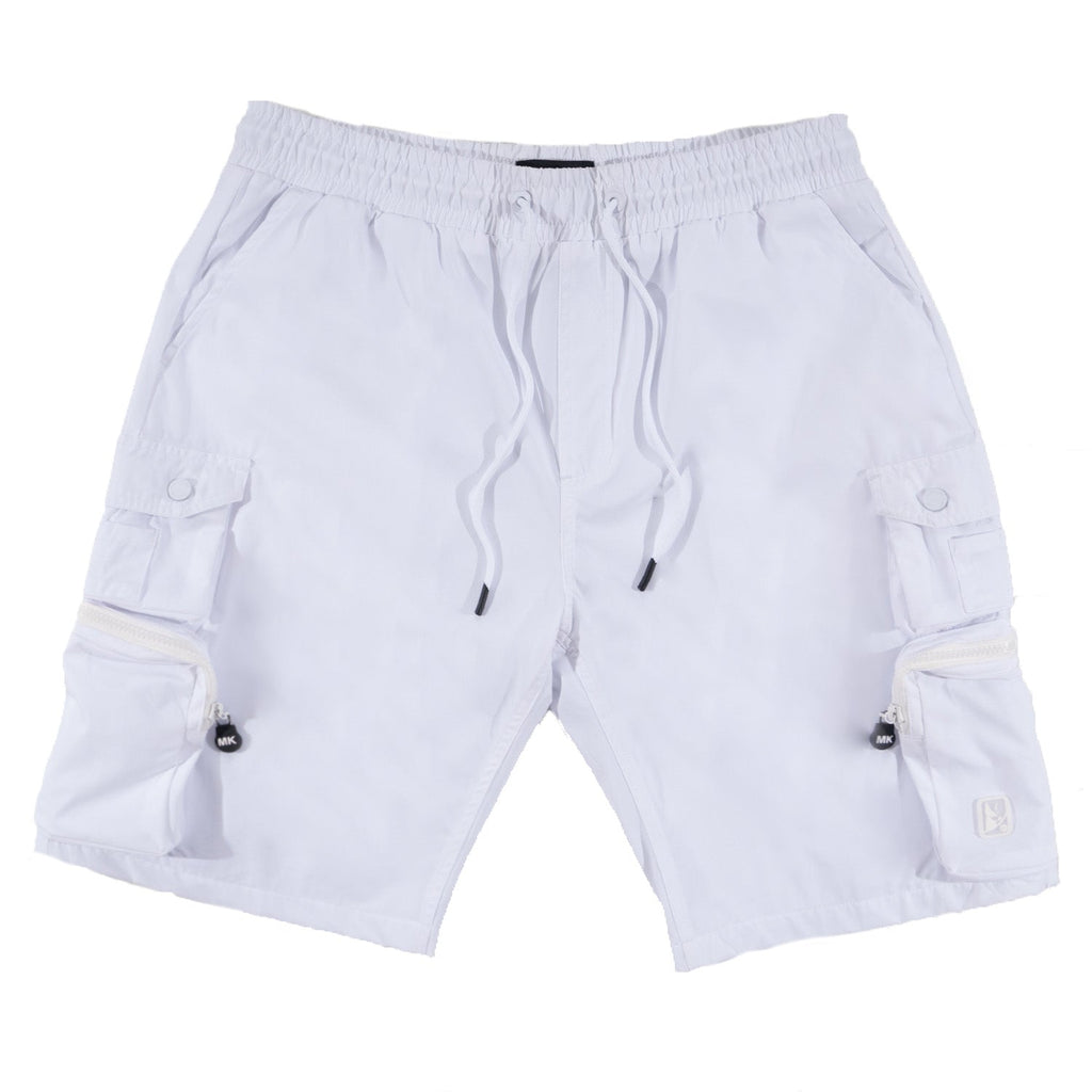 M633 Colton Nylon Spandex Cargo Shorts - White