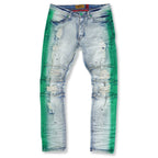 M1938 Paint Stroke Shredded Denim Jeans - Dirt Wash