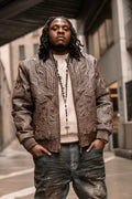 Jacket| M4108 Bianco Bomber Jacket - Brown