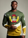 M209 El Chapo Simpson Long Sleeve Tee - Olive